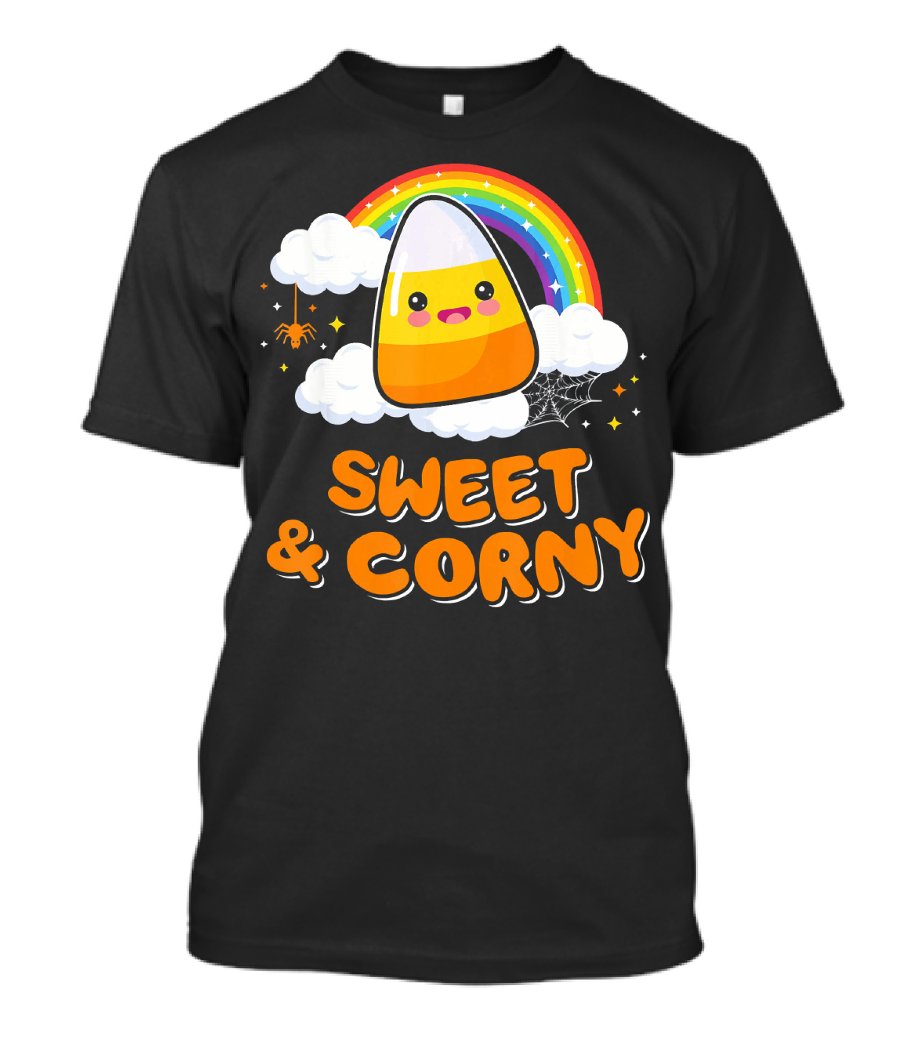Sweet And Corny Cute Candy Corn Kawaii Halloween T-Shirt
