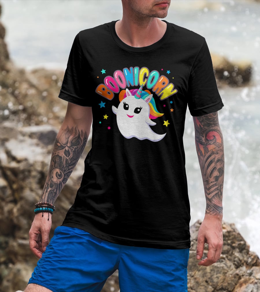 BOONICORN Unicorn Rainbow Stars T-Shirt