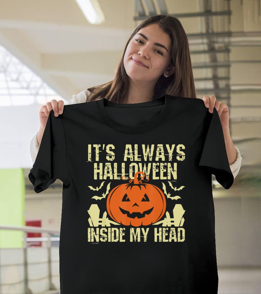 It's Always Halloween Inside My Head Pumpkin T-Shirt