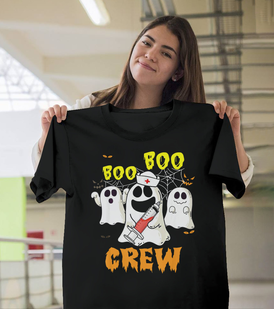 Boo Boo Ghost Nurse Crew Halloween Spooky Nurse Team T-Shirt