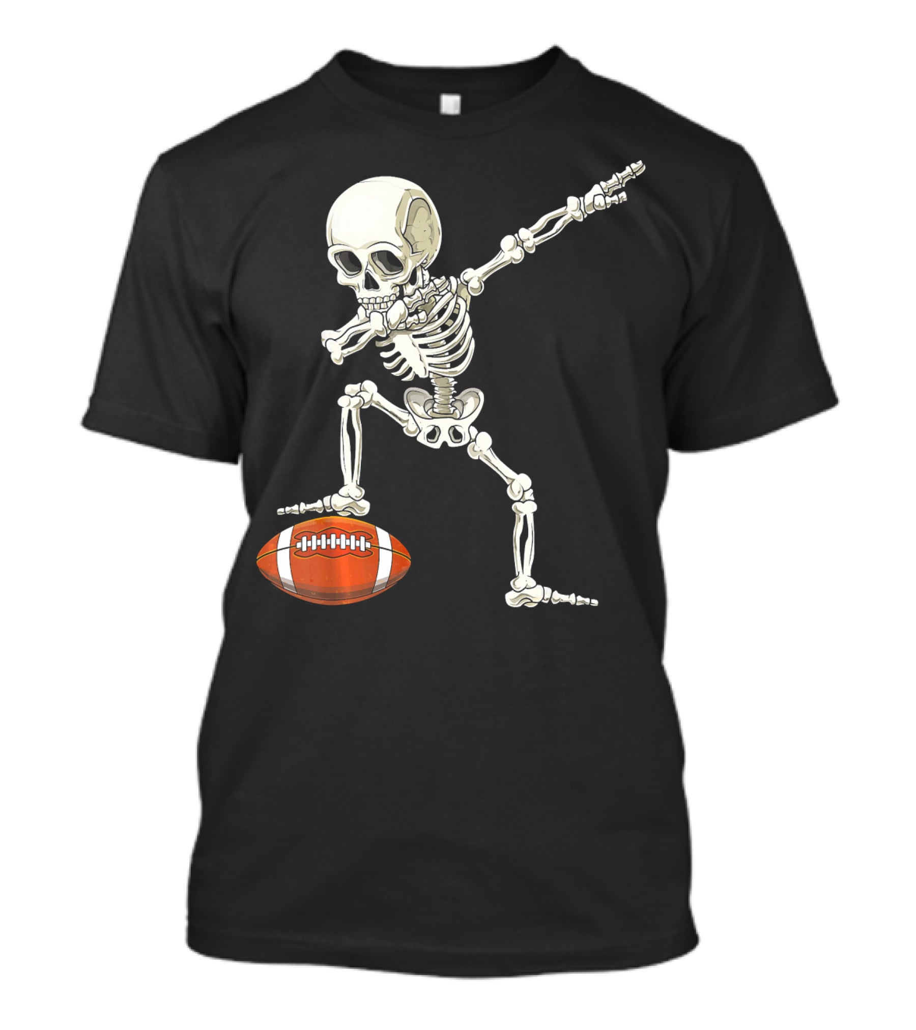 Dabbing Skeleton With Football Pose T-Shirt
