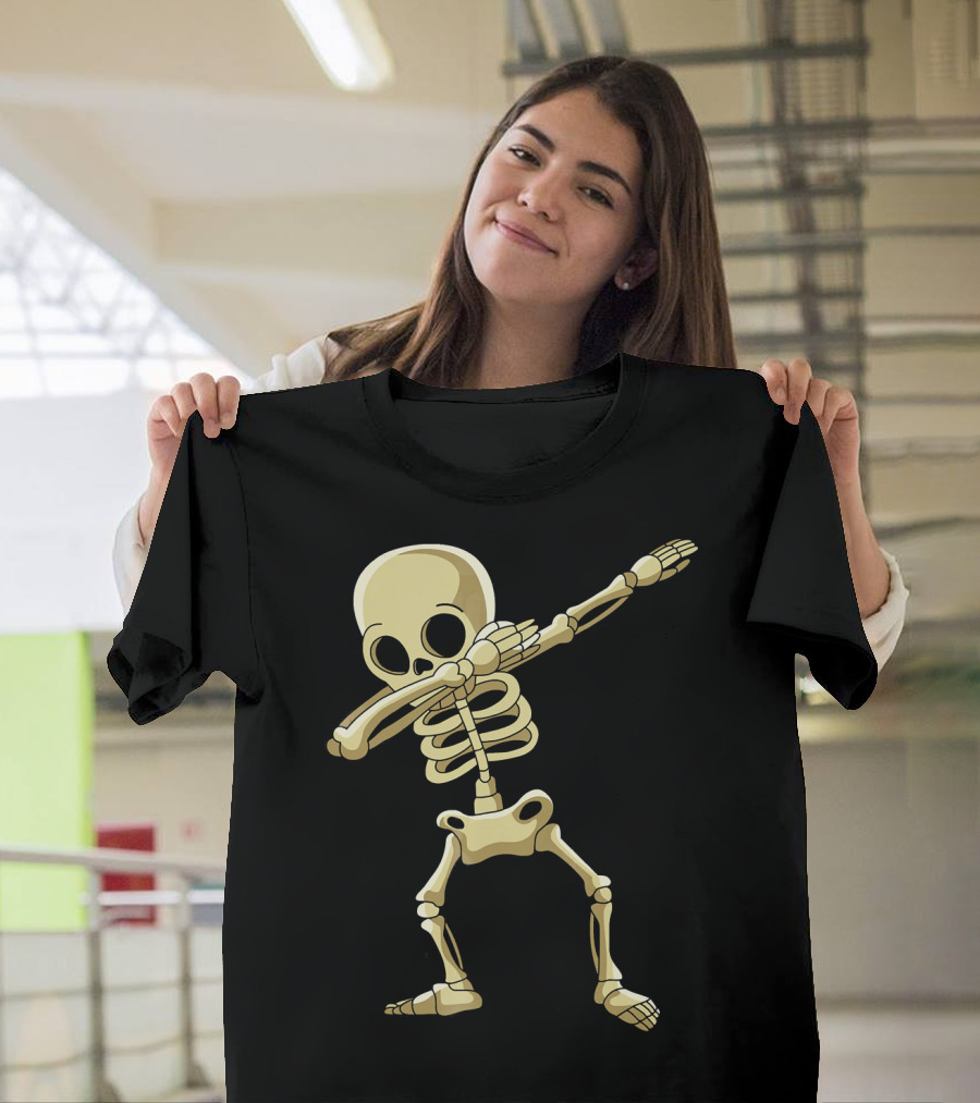 Kids Skeleton Dabbing Pose T-Shirt