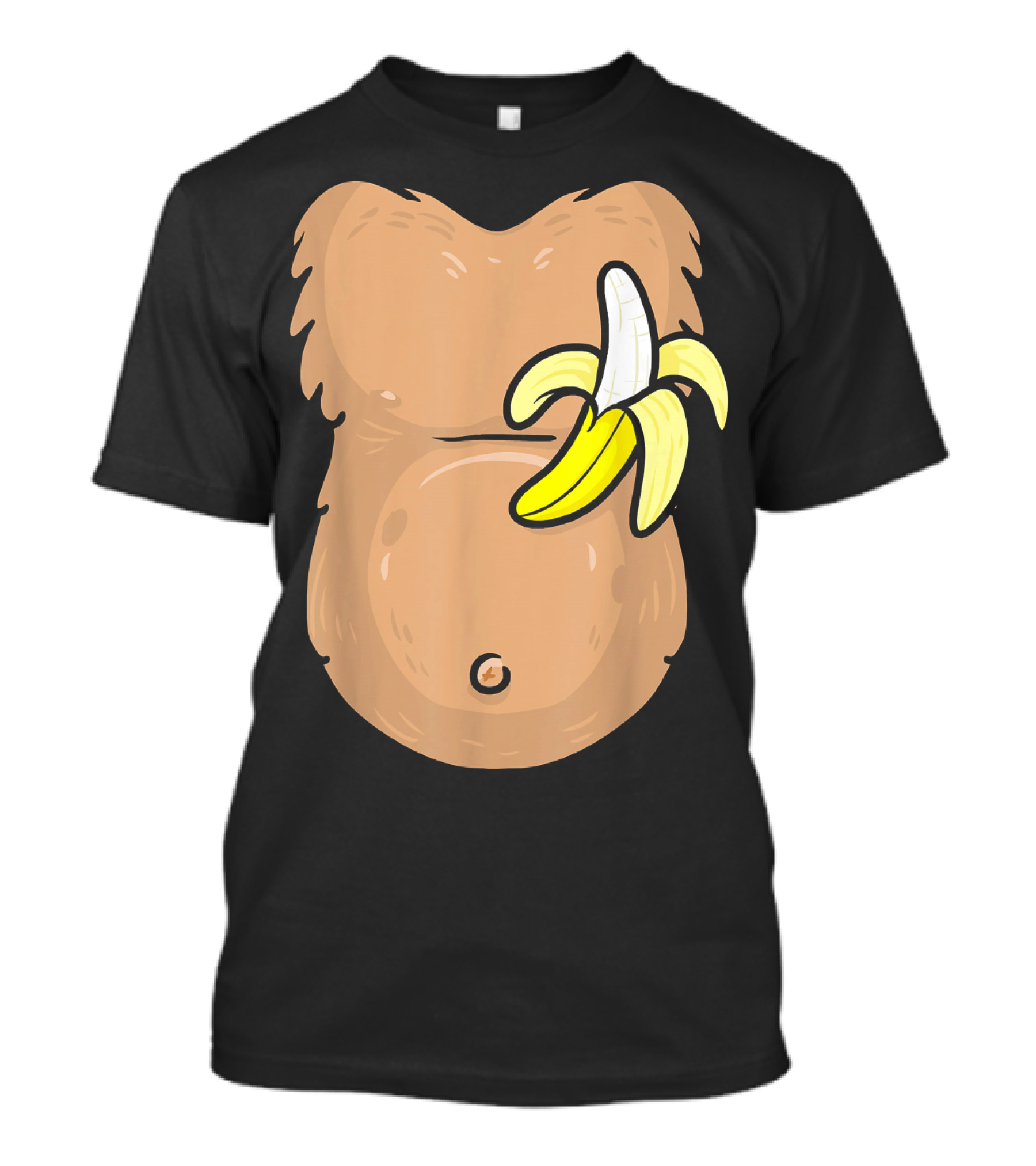 Monkey Costume Banana Belly T-Shirt