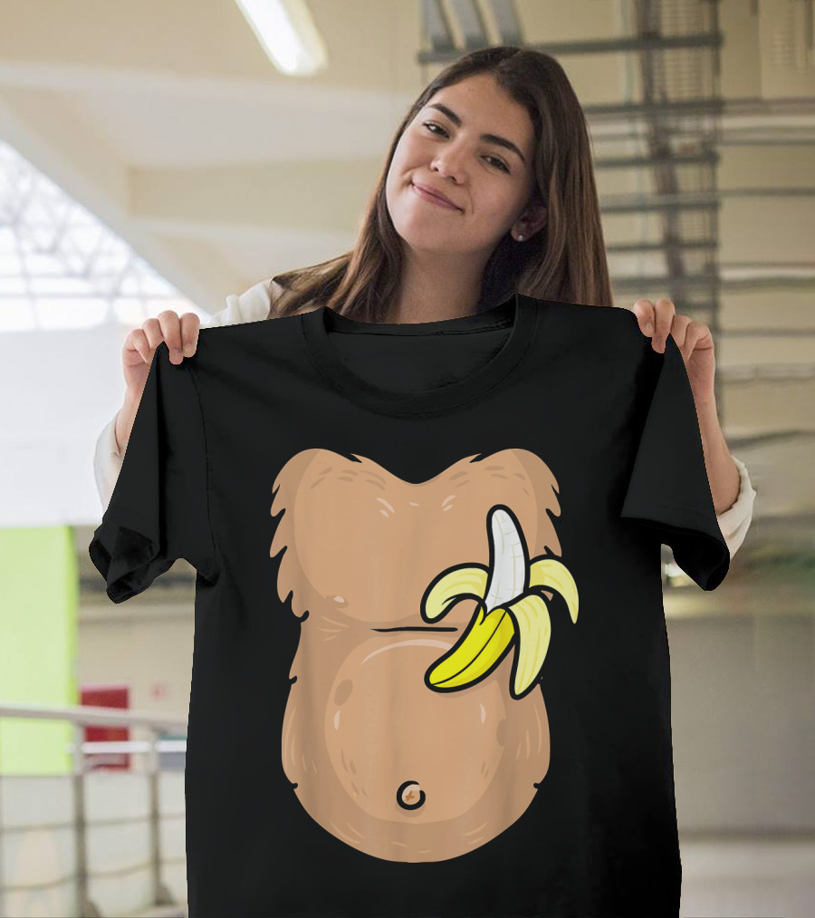 Monkey Costume Banana Belly T-Shirt