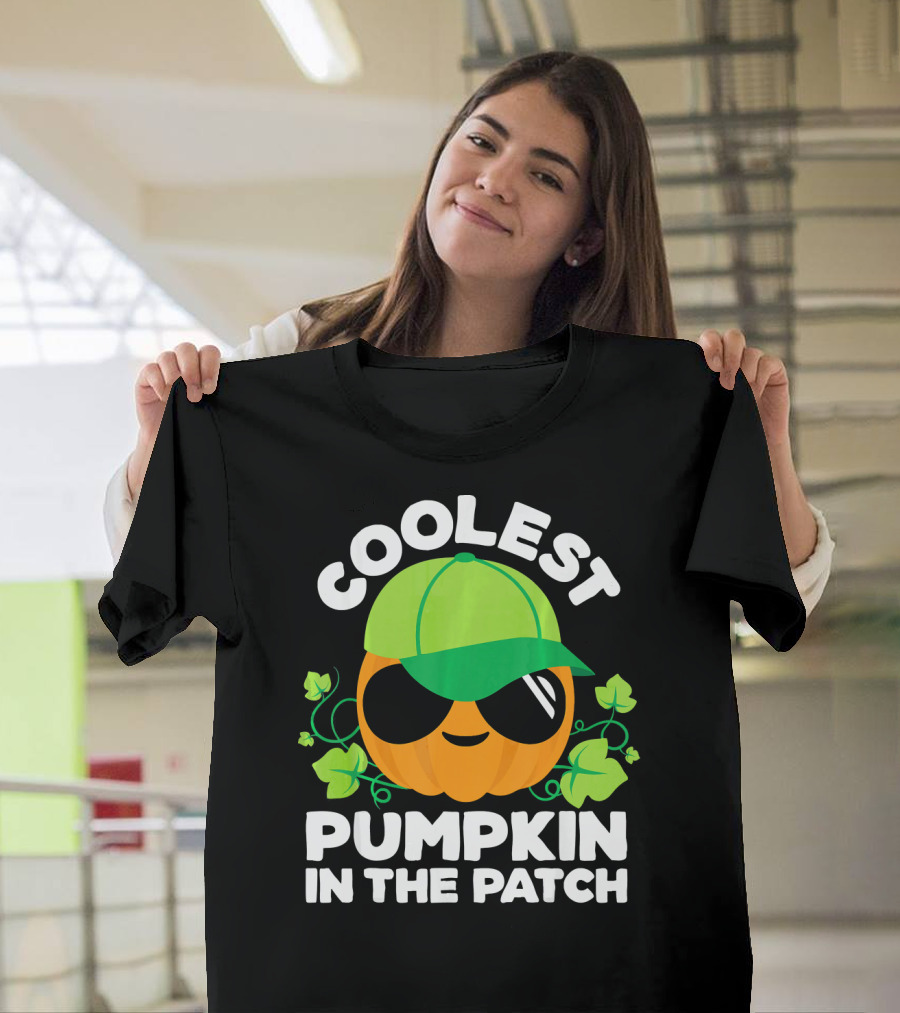 Coolest Pumpkin in the Patch Kids Pumpkin Patch Boys or Girls Fall Co T-Shirt