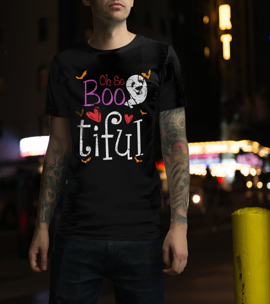 Oh So Boo Tiful Ghost Hearts And Bats T-Shirt