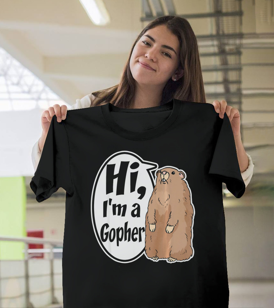 Hi I'm A Gopher Funny Halloween Party Cos T-Shirt