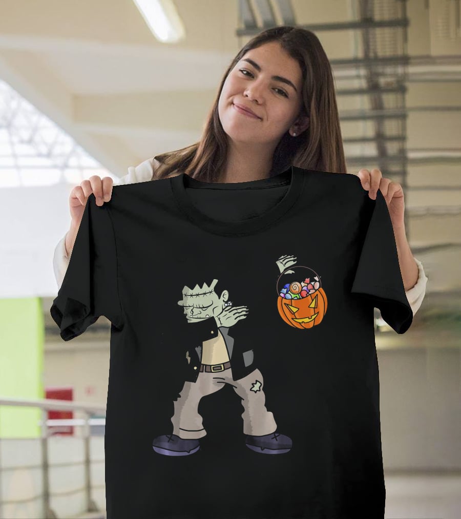 Happy Daboween Frankenstein Dab Candy Bucket T-Shirt