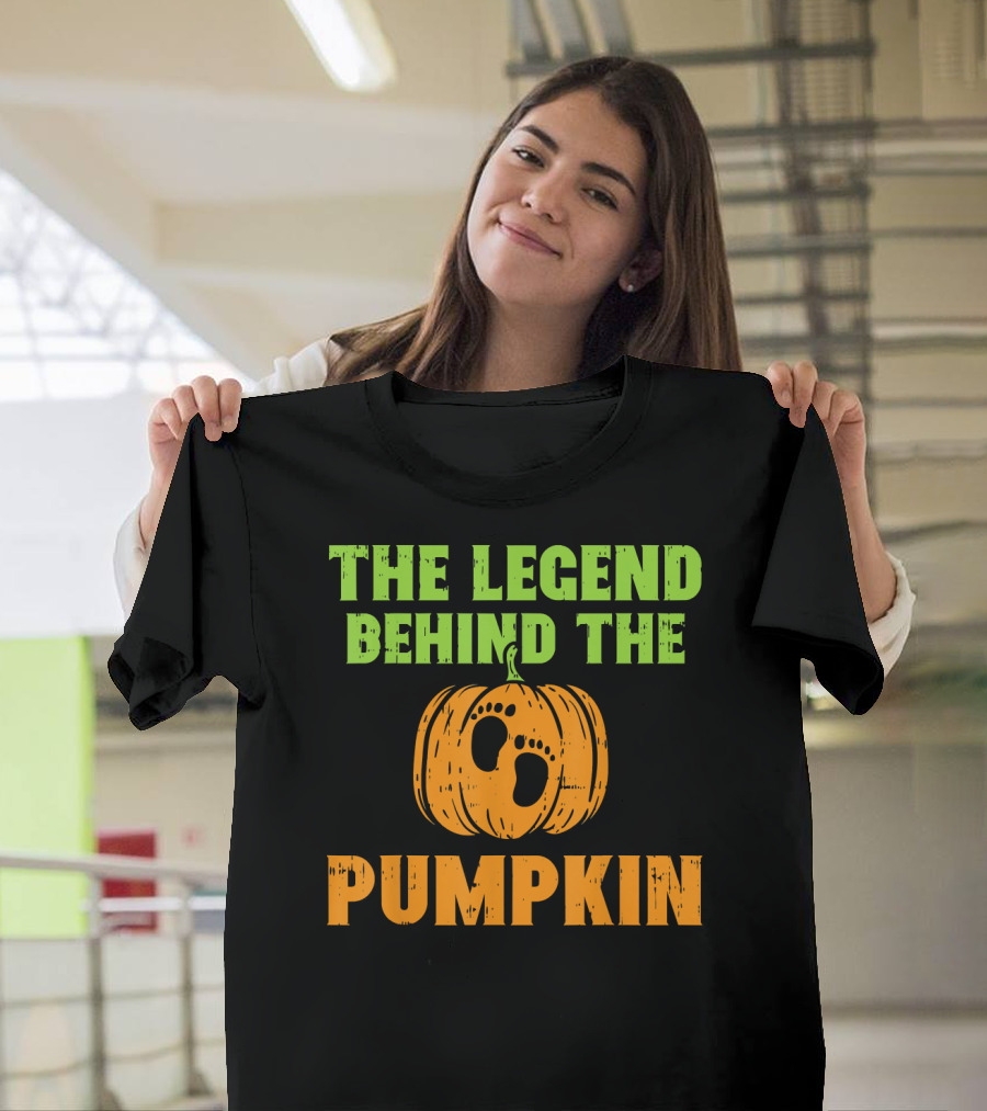 The Legend Behind The Pumpkin Footprints Baby Announcement T-Shirt