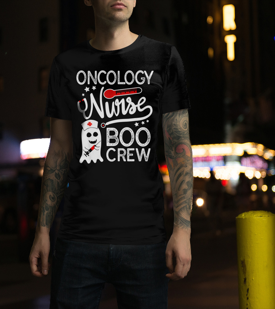 Oncology Nurse Boo Crew Halloween Costume T-Shirt
