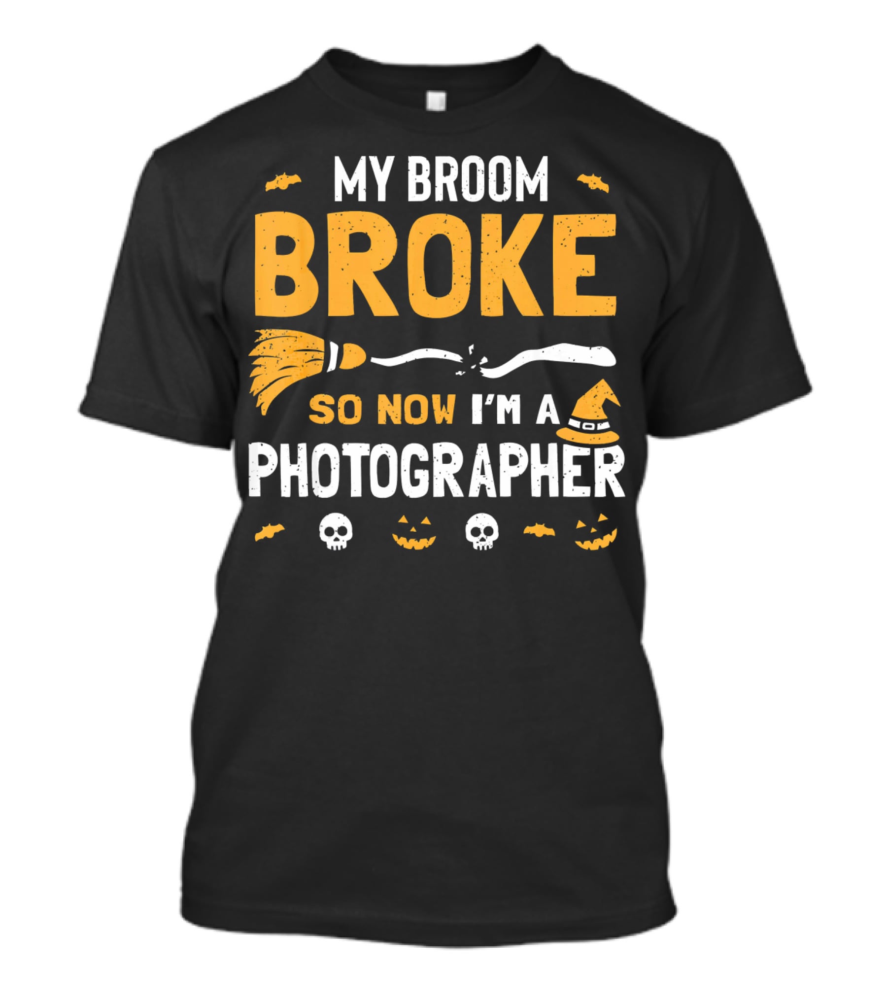 My Broom Broke So Now I'm A Photographer Halloween Costume T-Shirt