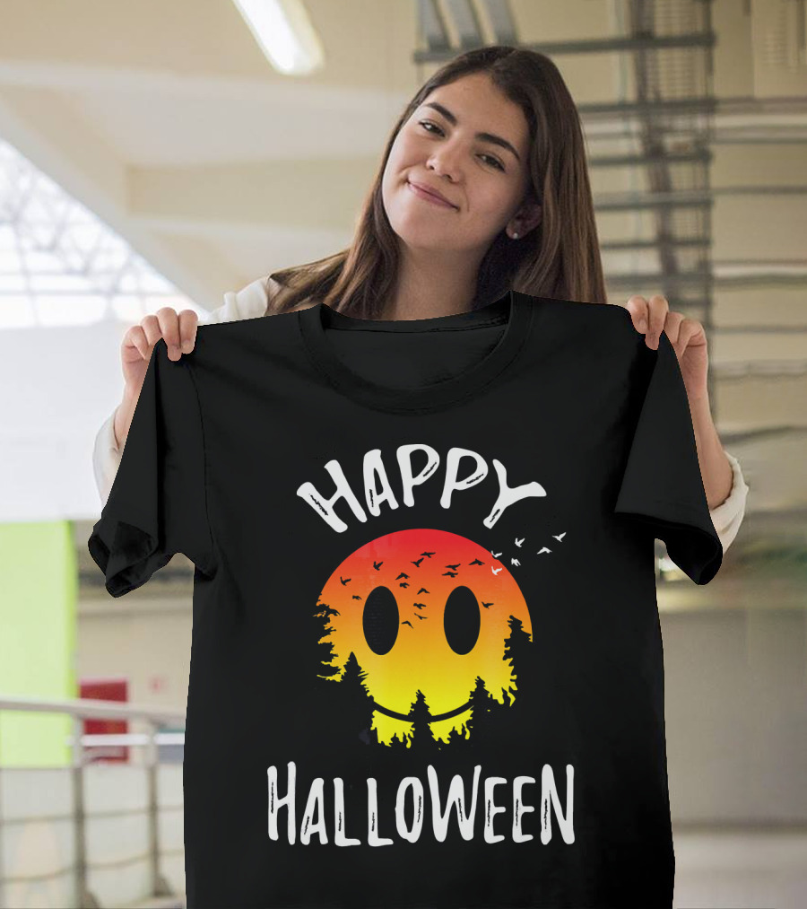 Happy Halloween Spooky Camp Sunset T-Shirt