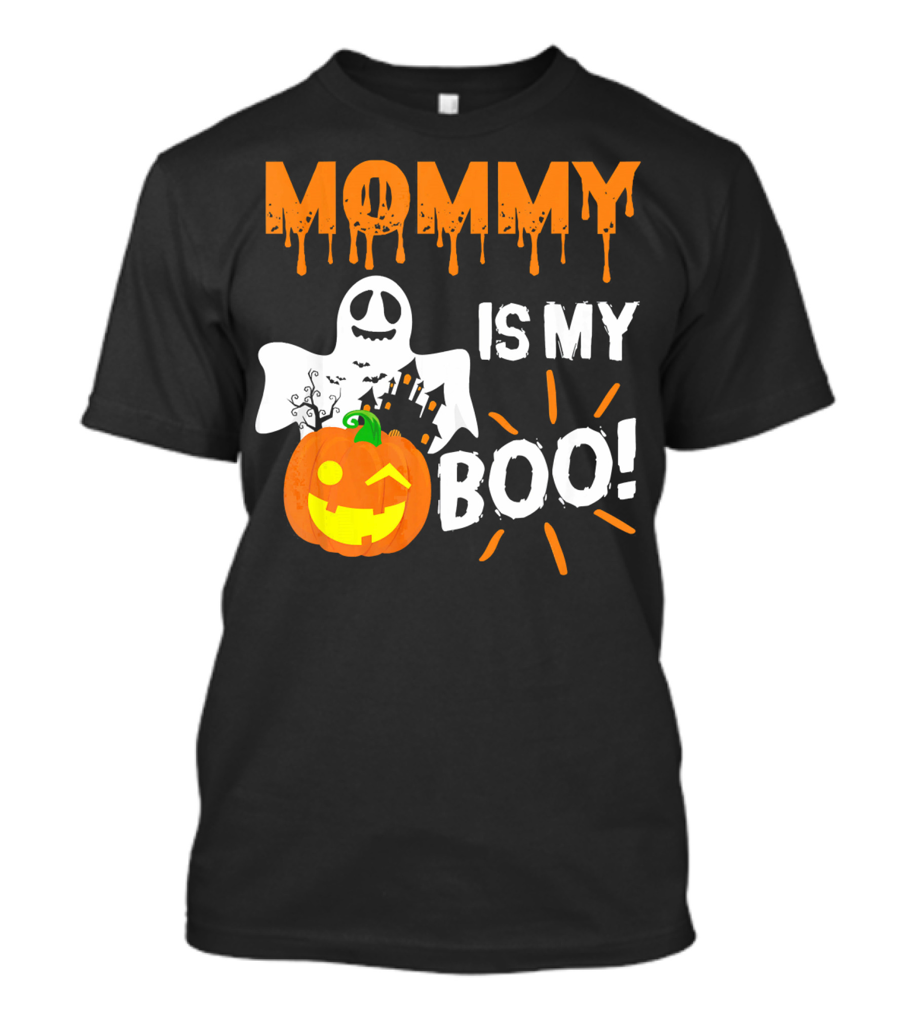 MOMMY IS MY BOO Ghost Pumpkin Halloween T-Shirt
