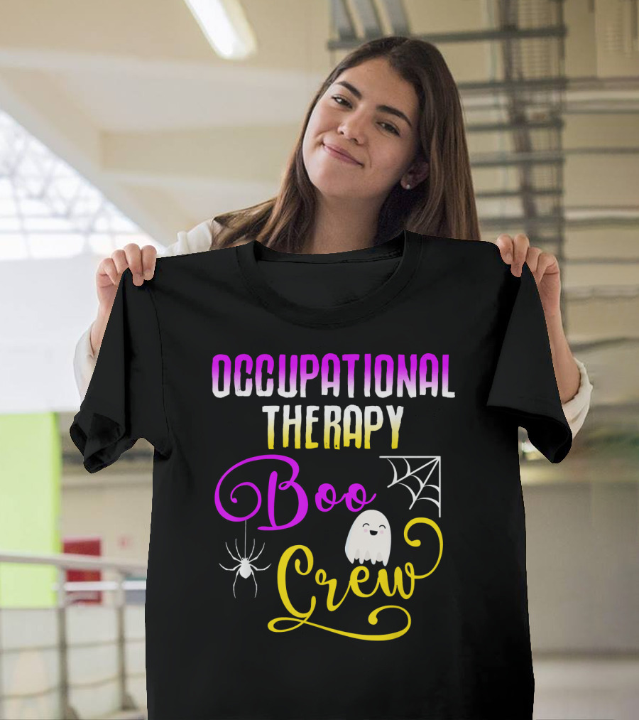 Occupational Therapy Halloween Boo Crew Ghost And Spider T-Shirt