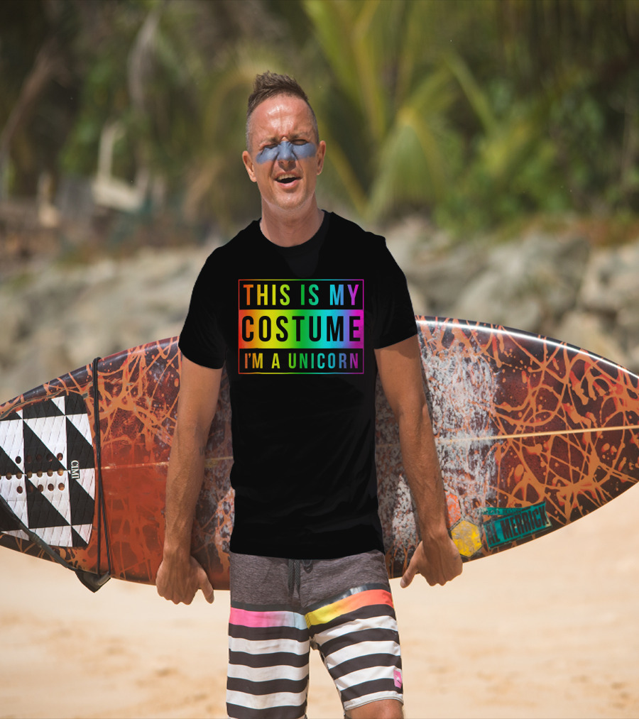 This Is My Costume I'm A Unicorn Halloween Easy Fun T-Shirt