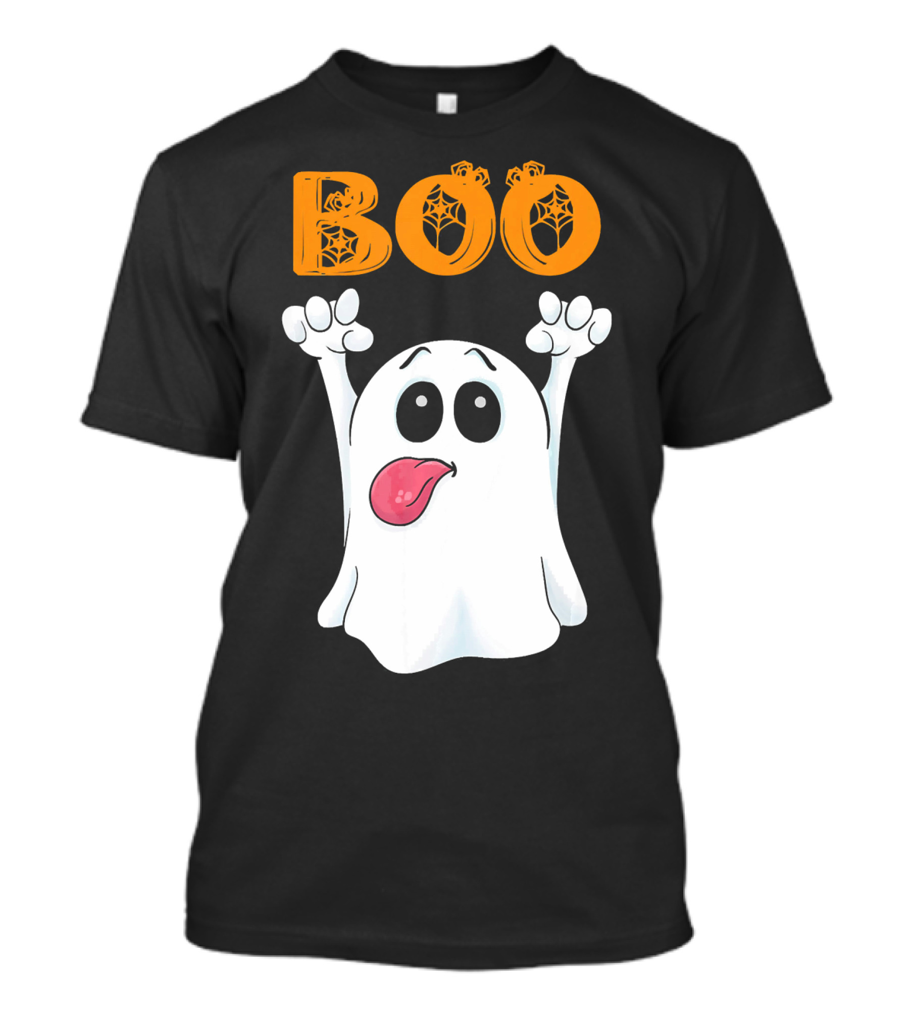 Boo Silly Ghost With Pumpkin Lettering T-Shirt