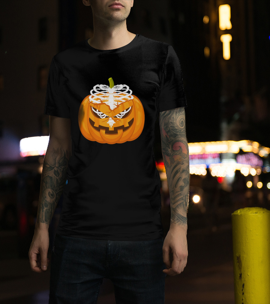 Radiology Halloween Pumpkin X Ray Skeleton T-Shirt