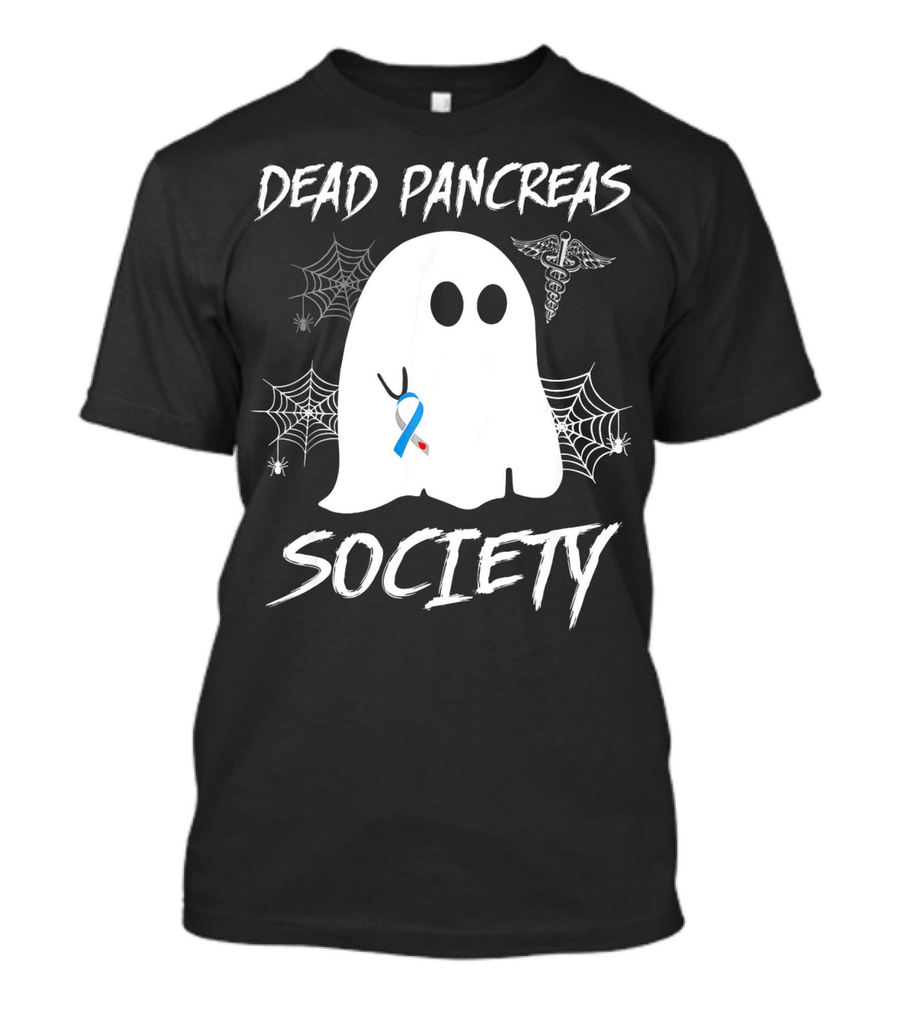 Dead Pancreas Society Ghost Boo Diabetes Halloween T-Shirt