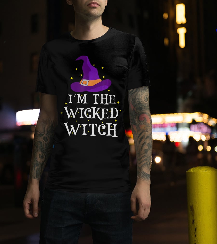 I'm The Wicked Witch Purple Hat Stars T-Shirt