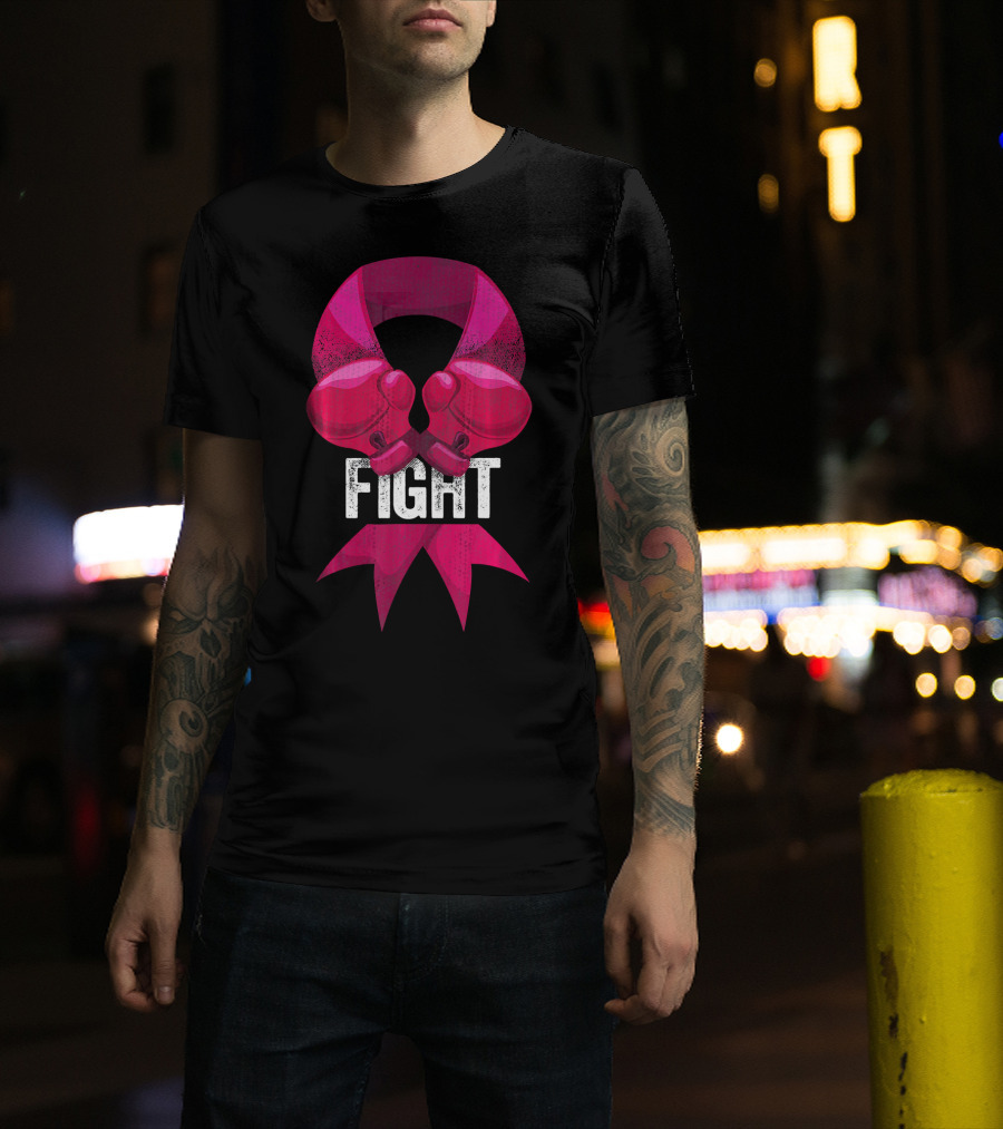 Pink Boxing Glove Fight Breast Cancer Awareness T-Shirt