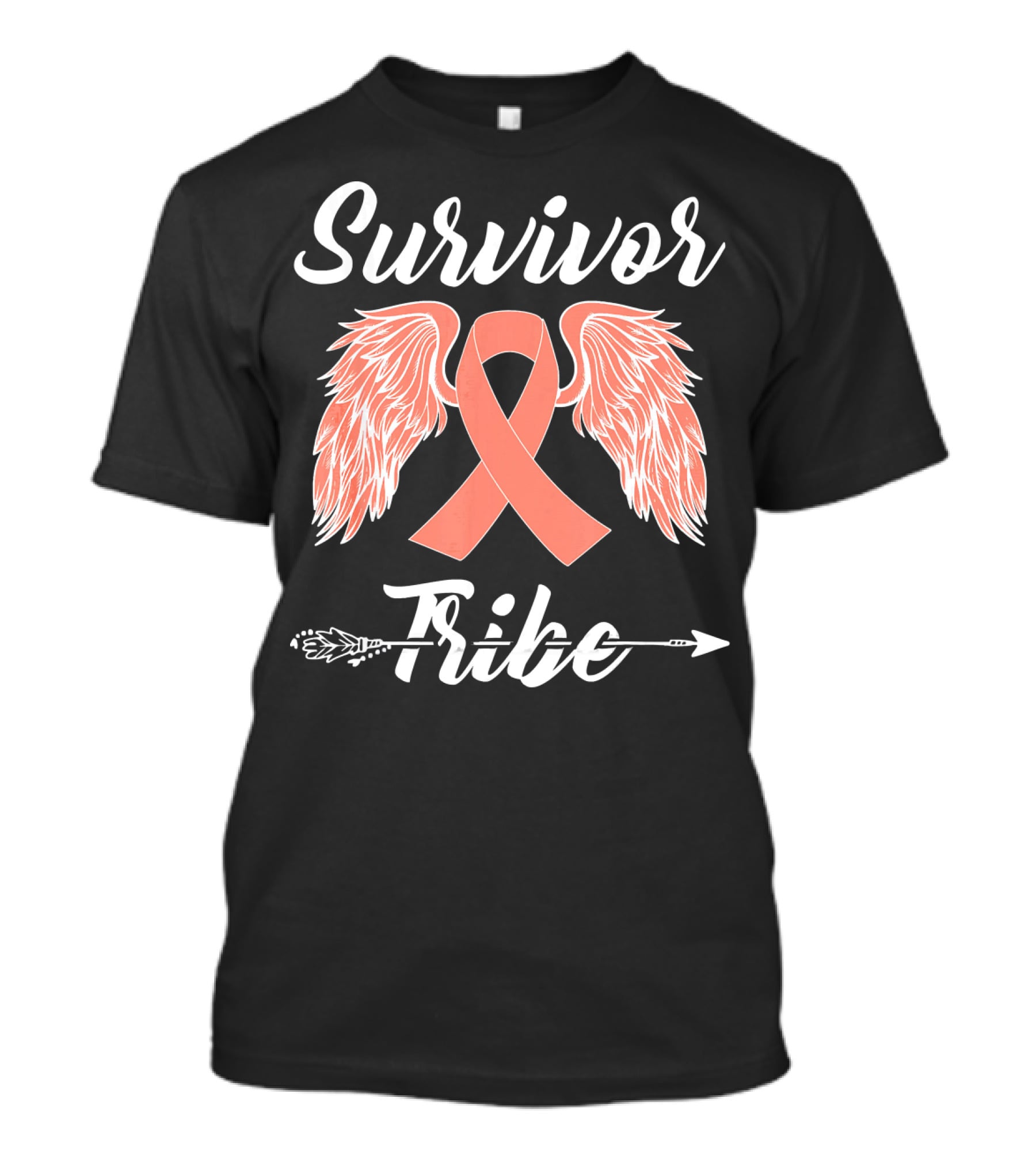 Survivor Tribe Ribbon Wings Arrow T-Shirt