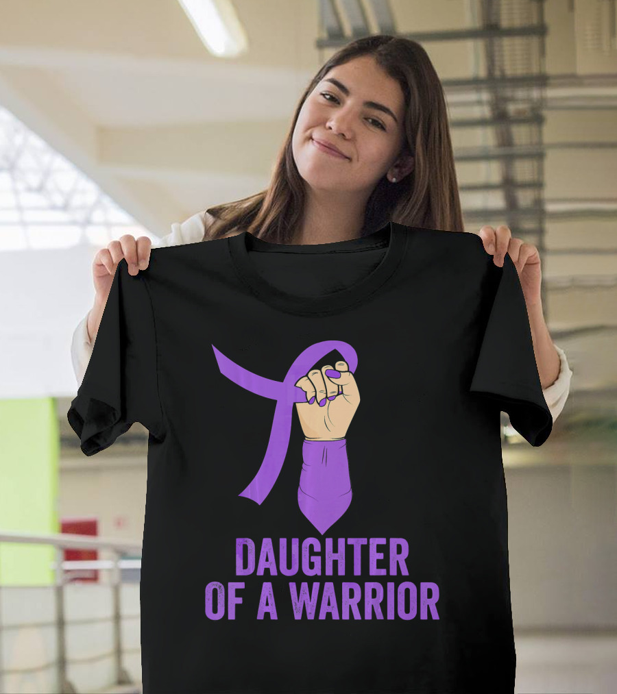 Daughter Of A Warrior Pancreatic Cancer Awareness T-Shirt