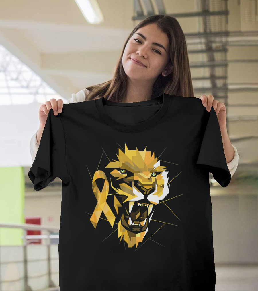 Lion Warrior Childhood Cancer Awareness T-Shirt