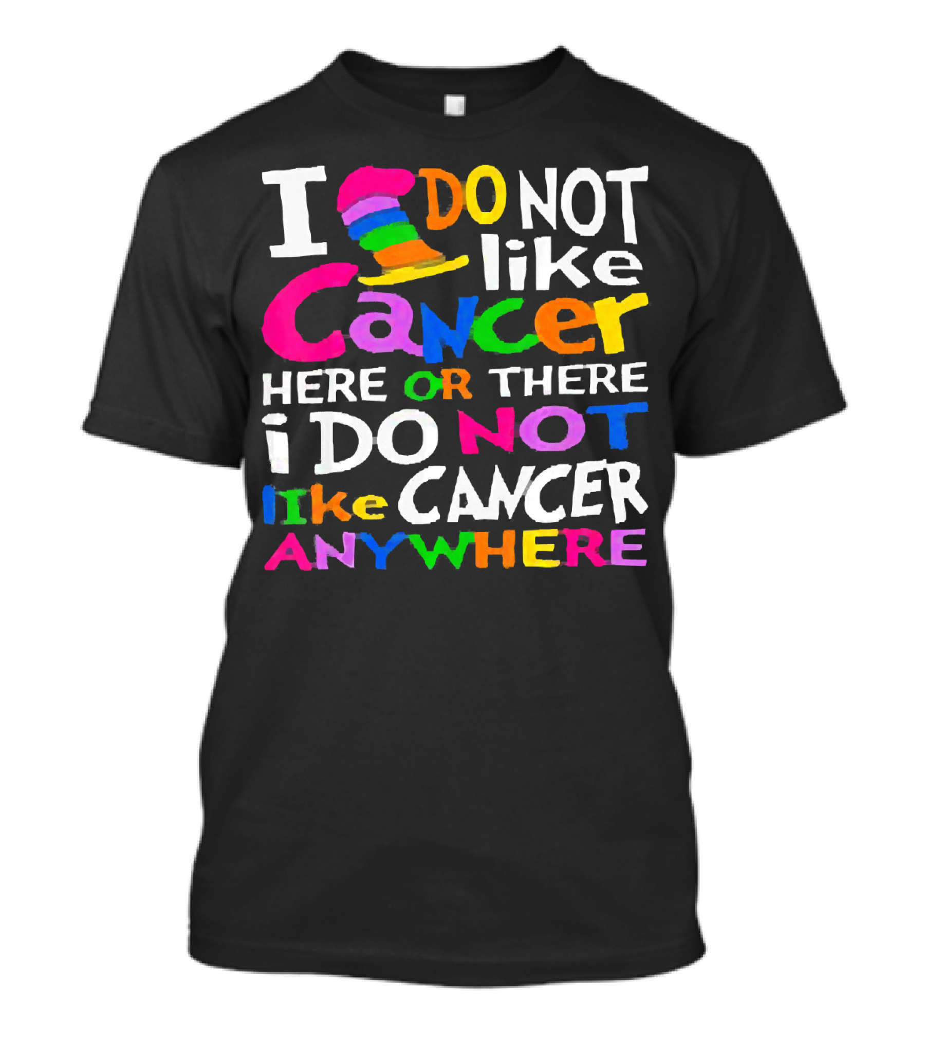 I Do NOT Like Cancer Here Or There I Do NOT Like Cancer Anywhere T-Shirt
