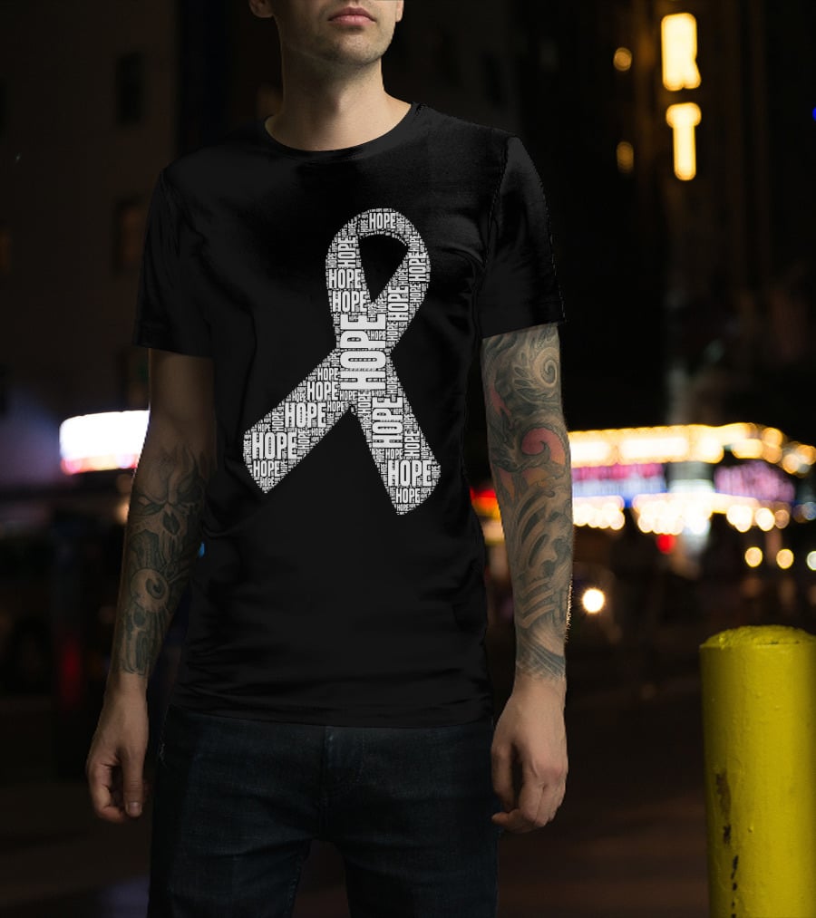 Hope Ribbon Lung Cancer Awareness T-Shirt