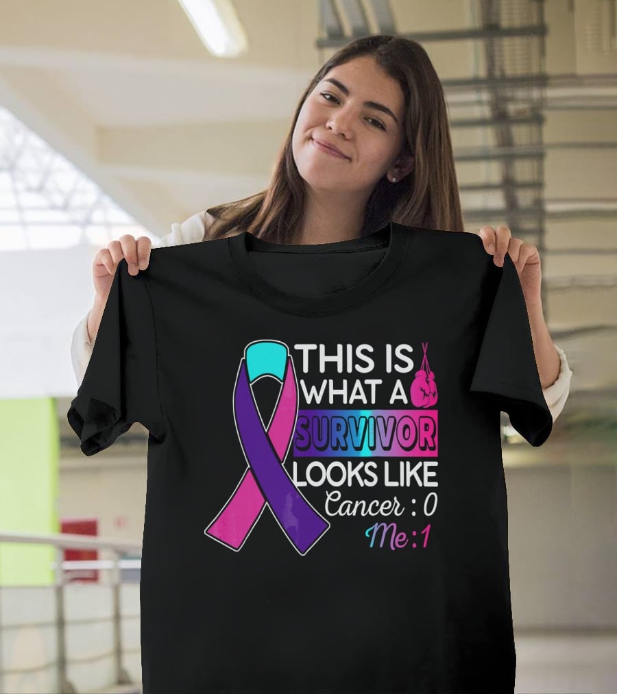 This Is What A Survivor Looks Like Cancer: 0 Me: 1 T-Shirt