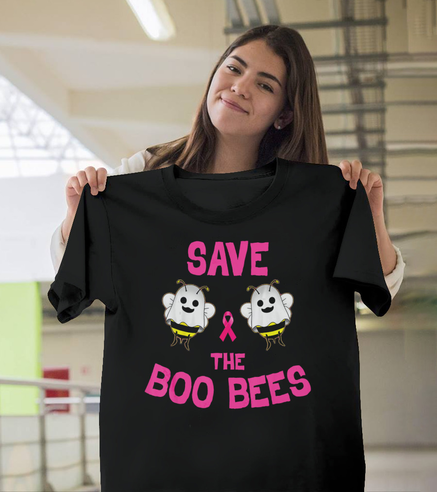 Save The Boo Bees Breast Cancer Awareness Pink Ribbon Bees T-Shirt