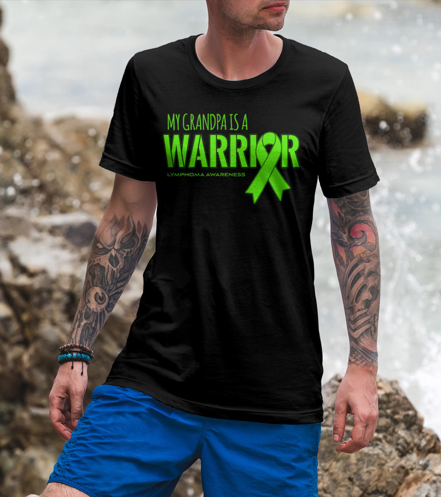 My Grandpa Is A Warrior Lymphoma Awareness T-Shirt