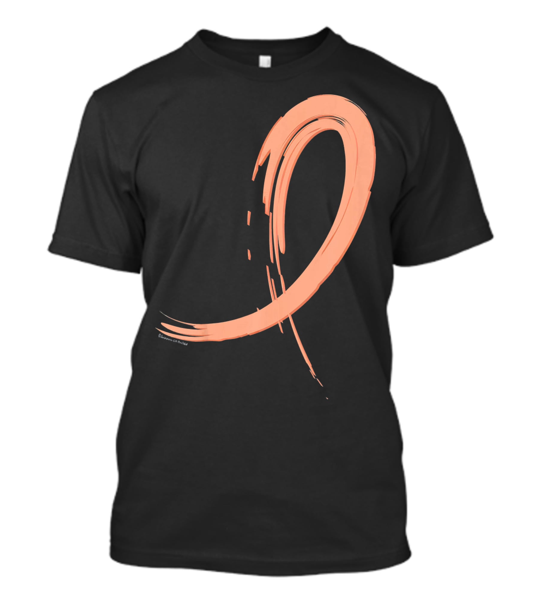 Endometrial Cancer Peach Ribbon Graffiti T-Shirt