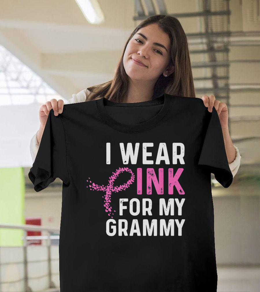 I Wear Pink for My Grammy Breast Cancer Awareness T-Shirt