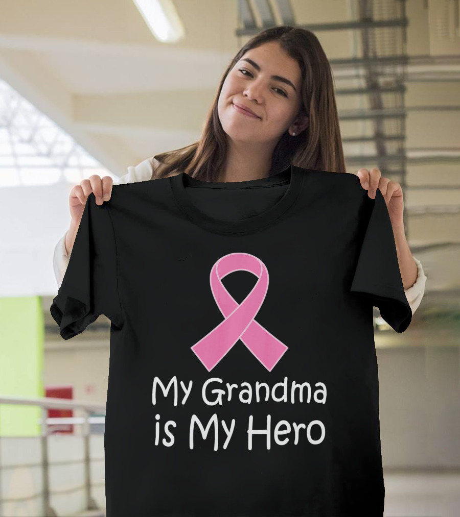 My Grandma Is My Hero Breast Cancer Awareness T-Shirt