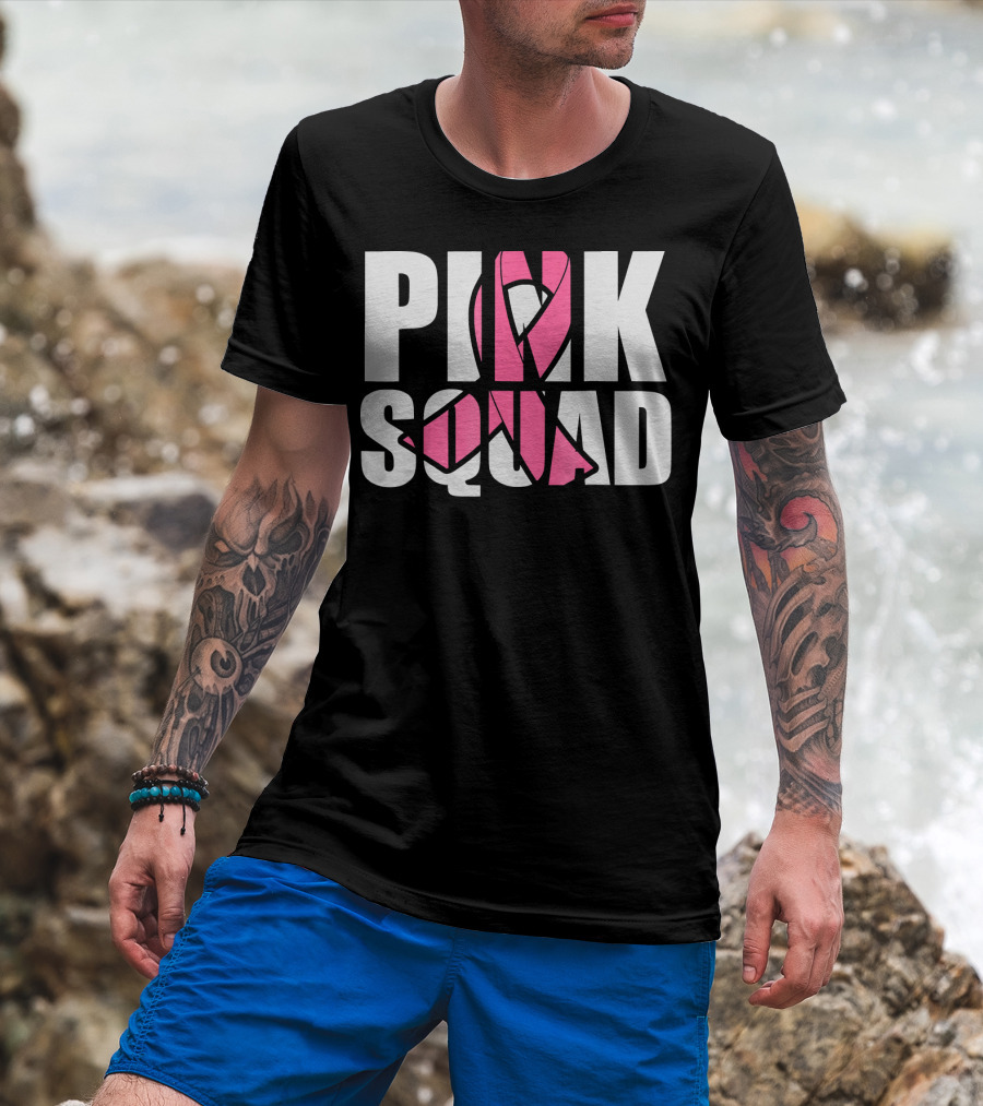 PINK SQUAD Breast Cancer Awareness T-Shirt