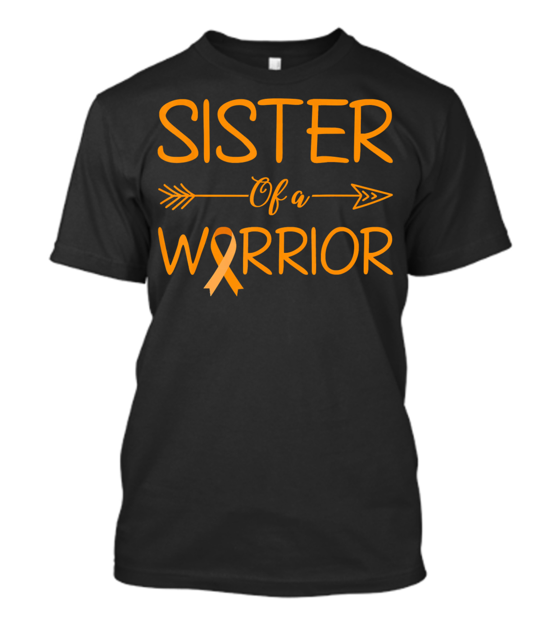 Sister Of A Warrior Leukemia Cancer Awareness Orange T-Shirt