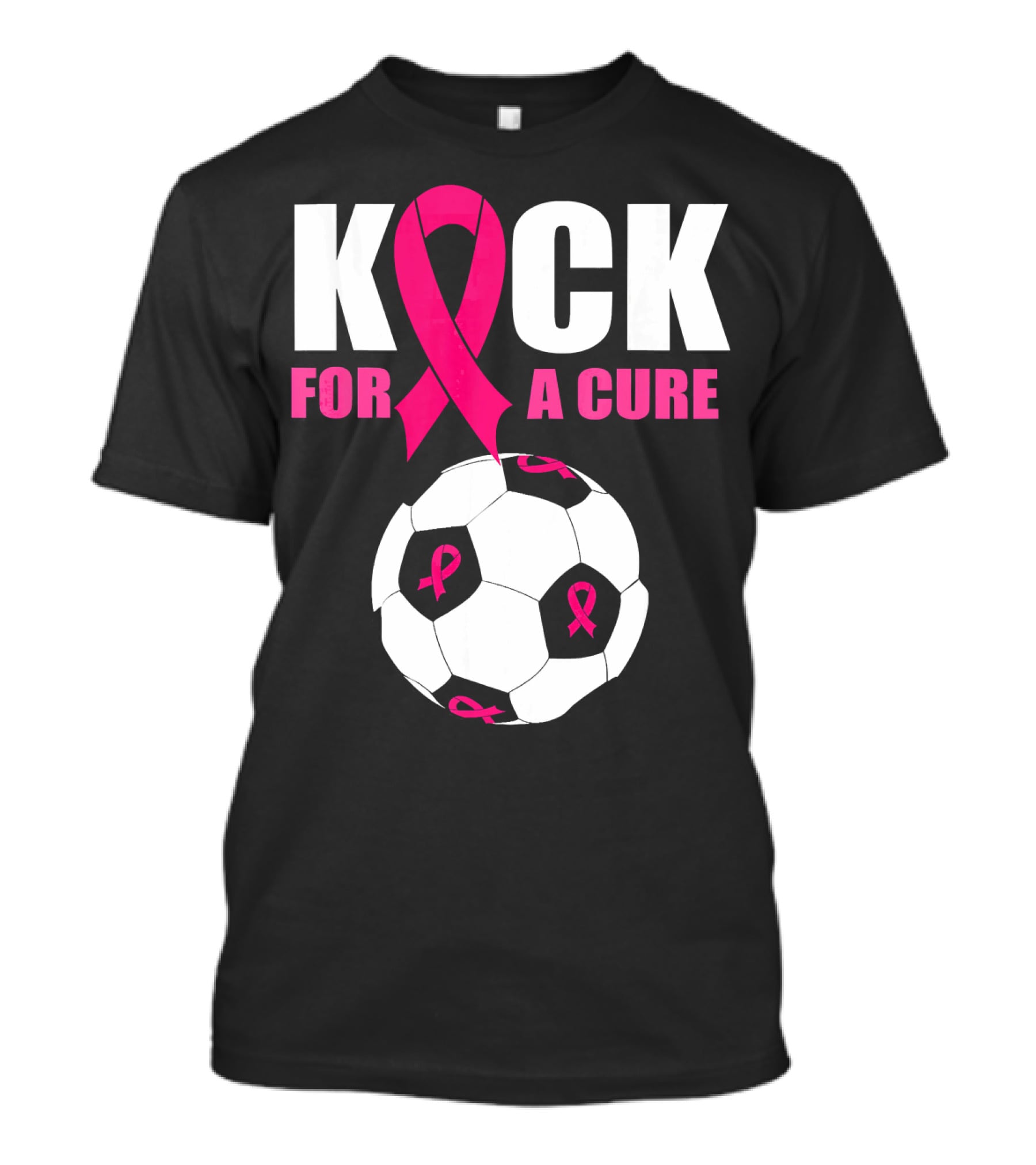 Kick For A Cure Soccer Ball Pink T-Shirt