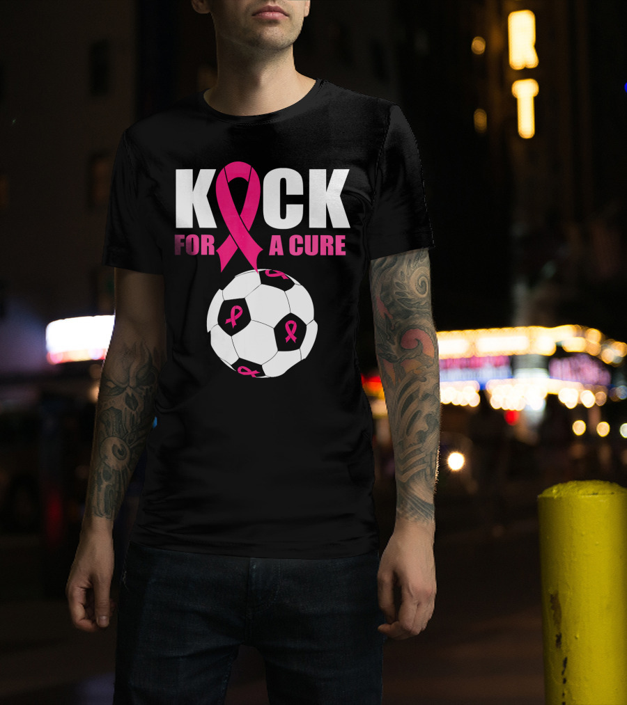Kick For A Cure Soccer Ball Pink T-Shirt