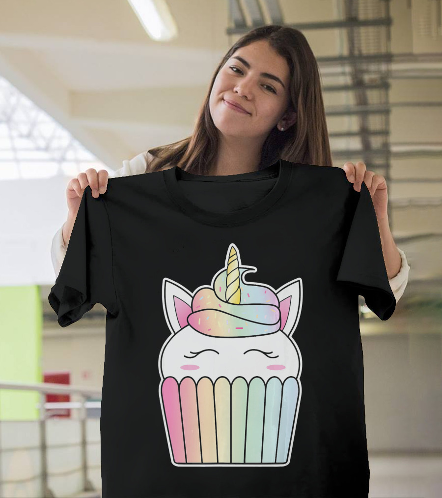 Unicorn Cupcake Pastel Cute Baking Kawaii T-Shirt