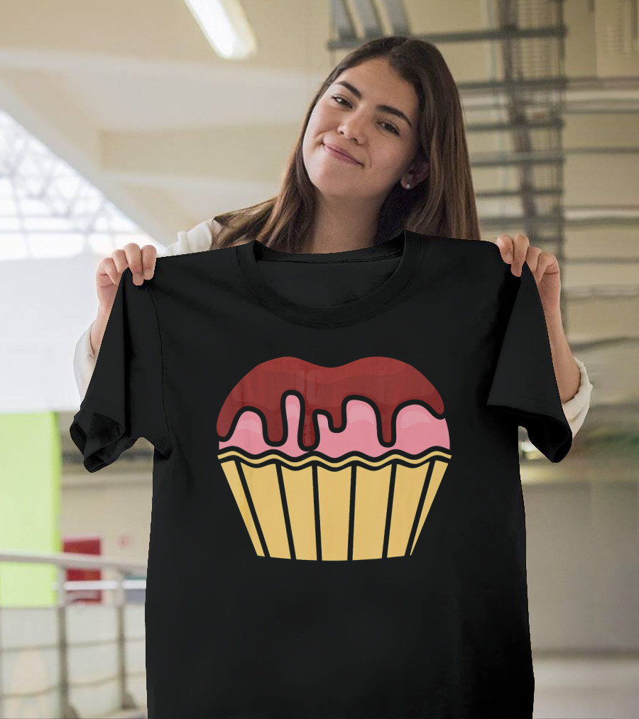 Cool Chocolate Dripping Halloween Cupcake T-Shirt