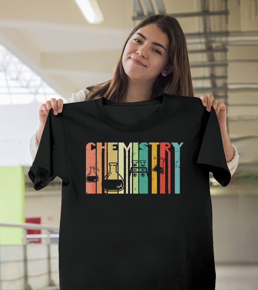Chemistry Funny Science Student Vintage Laboratory Glassware T-Shirt
