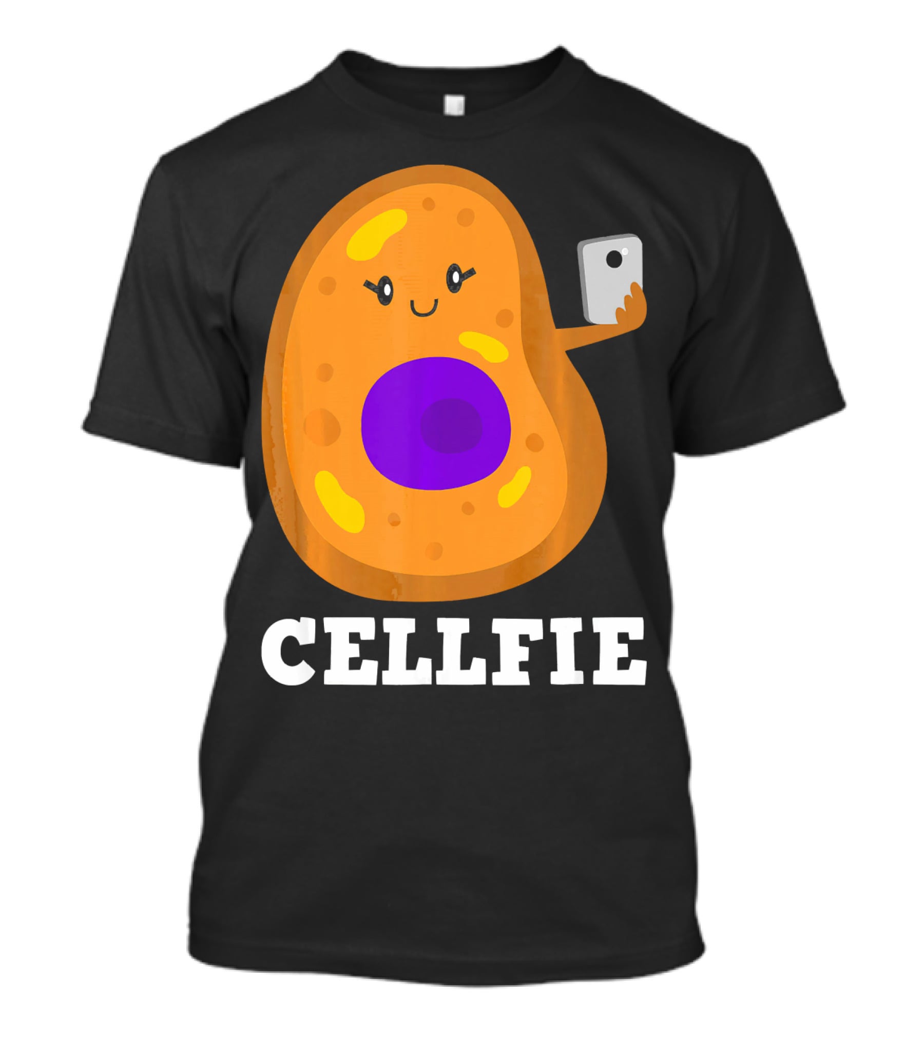 Cute Cell Character Taking Selfie For Science Teacher Enthusiasts T-Shirt