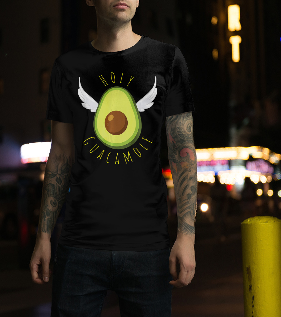Holy Guacamole Avocado Angel Wings T-Shirt