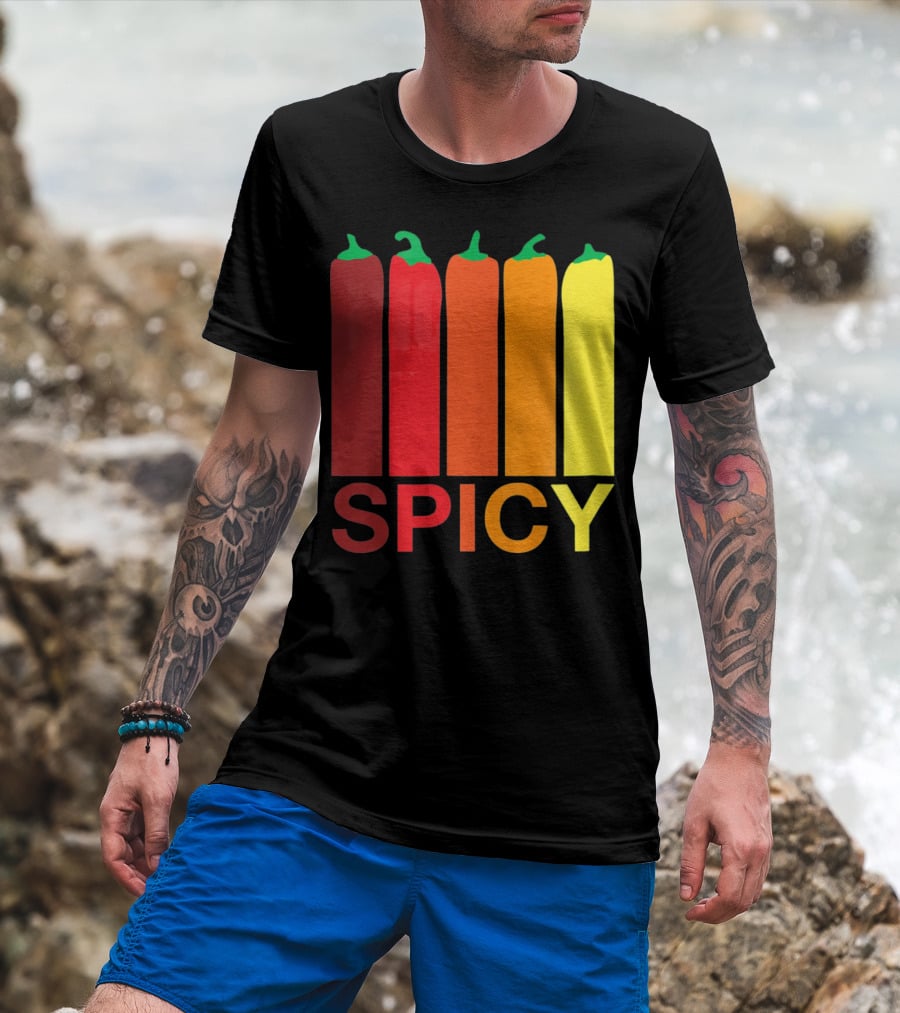 Hannah Hart Spicy Peppers Multicolor T-Shirt