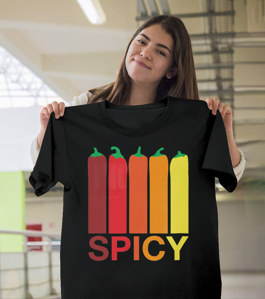 Hannah Hart Spicy Peppers Multicolor T-Shirt