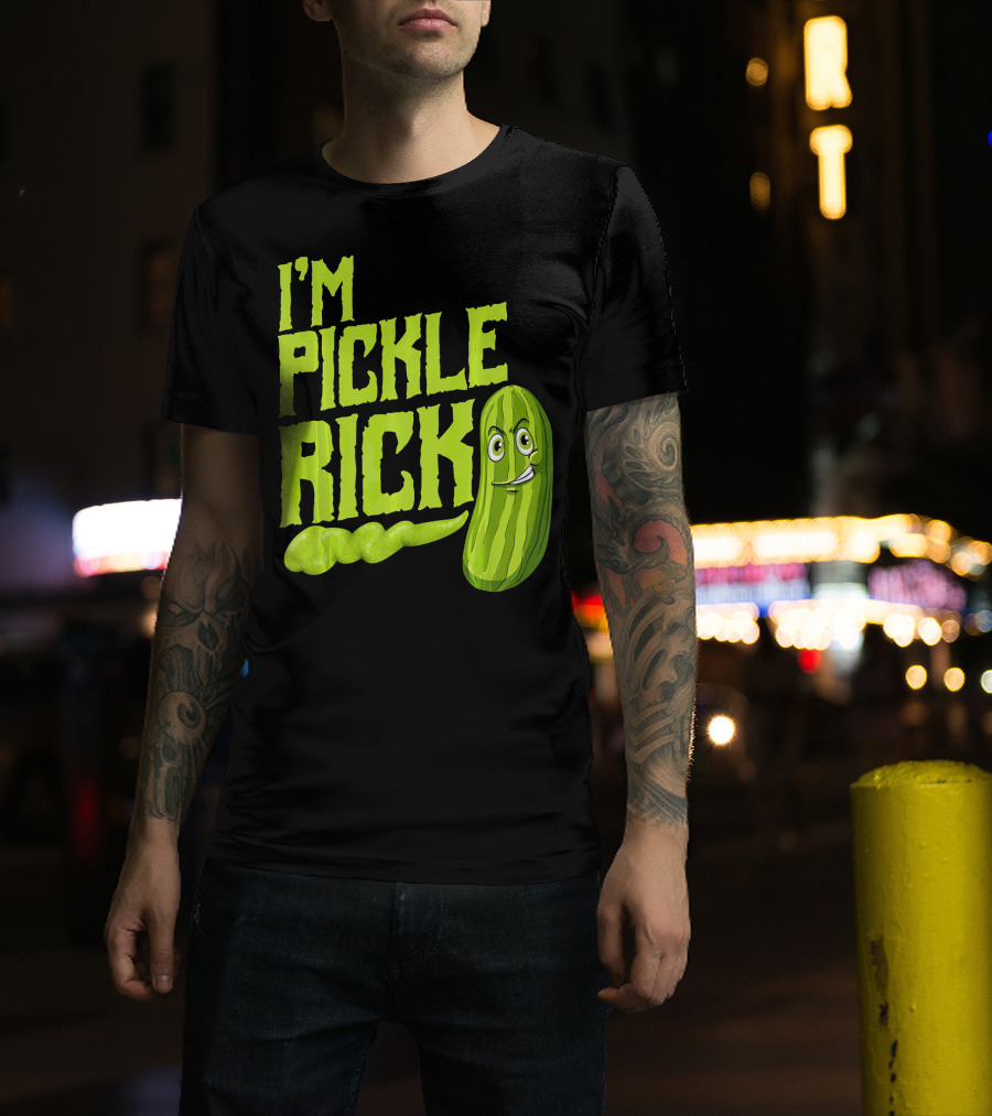 I'M PICKLE RICK Green Pickle Face T-Shirt