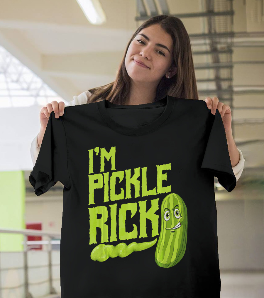 I'M PICKLE RICK Green Pickle Face T-Shirt