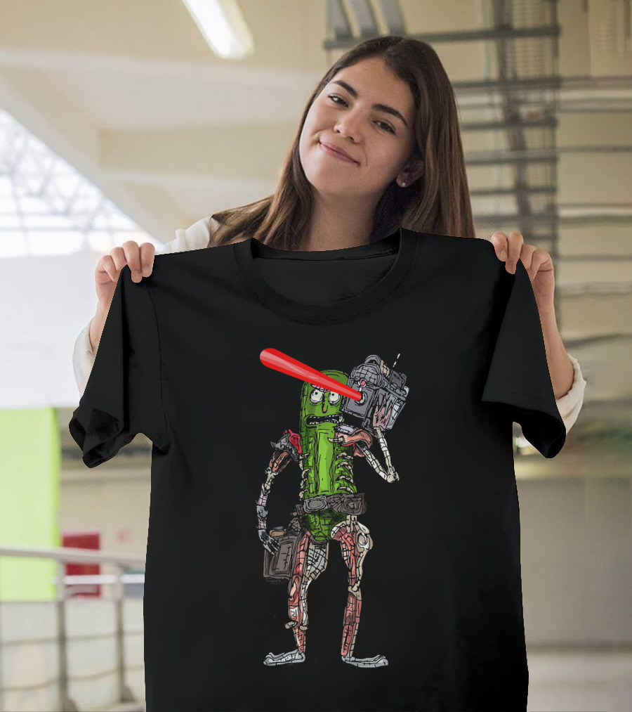 Rick and Morty Pickle Rick Laser Beam Weapon T-Shirt