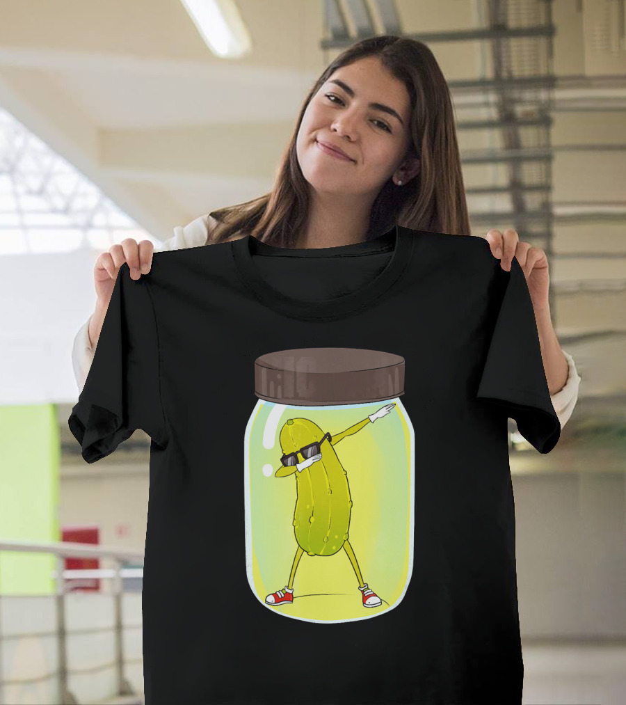 Dancing Pickle Dab In A Jar Cute Pickle Love T-Shirt